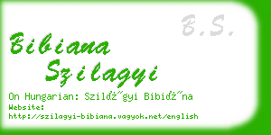 bibiana szilagyi business card